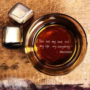 Funny Personalized Whiskey Glass – “You Are My Love, My Life My Everything” Custom Engraved Gag Gift for Dad & Husband, Gift for Men & Women, Him & Her, Couples, Father’s Day, Birthday, Anniversary