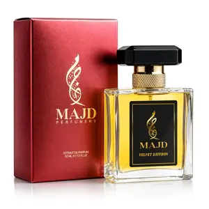 MAJD PERFUMERY Velvet Saffron Perfume Inspired by Baccarat Rouge 540 with Saffron Jasmine Amberwood Ambergris FirResin Cedar Notes for Evening Events