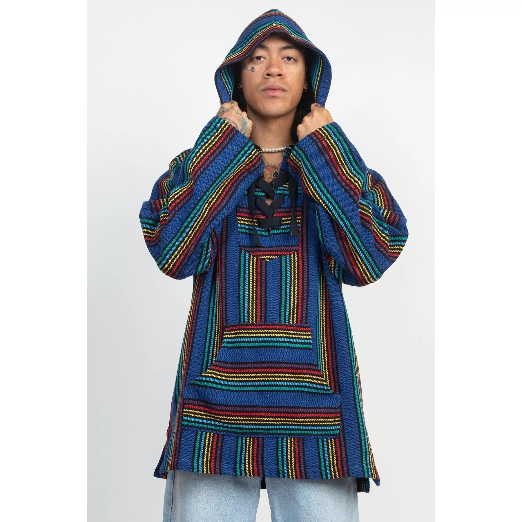 Rainbow Surf Baja Hoodie