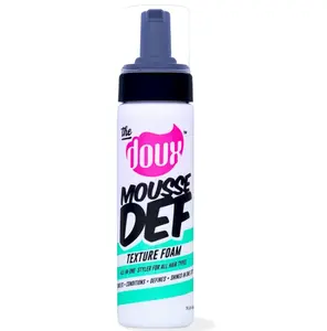 Multi-Use Mousse for Curly Hair – The Doux Mousse Def Texture Foam for Styling, Curl Definition, Volume & Shine – Curl Cream Alternative for Textured Hair & Natural Hair Styles