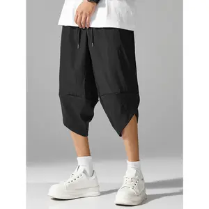 Oversized Drop Crotch Harem Shorts | Asymmetrical Streetwear Capris