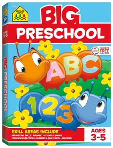 School Zone Big Preschool Workbook: Kids Learning Skills Ages 3 to 5, Handwriting, ABCs, Phonics, Early Math & Numbers, Colors & Shapes, Follow Directions, and More, 320 Pages Paperback – Illustrated, June 20, 2019