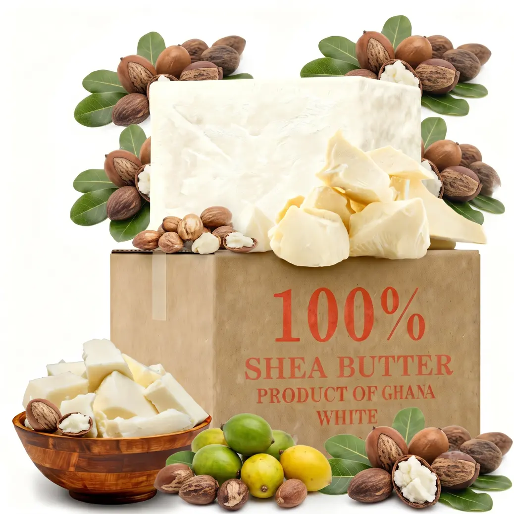100% Pure Raw Unrefined African Solid Shea Butter with Vitamins, Natural Moisturizer for Dry Skin & Itchy Scalp (Body & Hair Care), Pure Shea