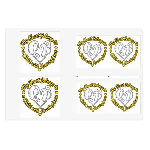 My Heart Belongs to a Child with Hearing Loss Sticker Set | Cochlear Implant Awareness Decal | 6 & 13 Piece Vinyl Sticker Sheets