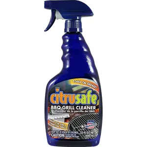 Citrusafe 23 oz. BBQ and Grill Cleaner,grill cleaner spray,bbq degreaser,citrus-based degreaser,grate cleaner,grease remover,baked-on grime remover,oven cleaner,microwave cleaner,gas grill safe,charcoal grill safe,pellet grill safe,powerful clean formula