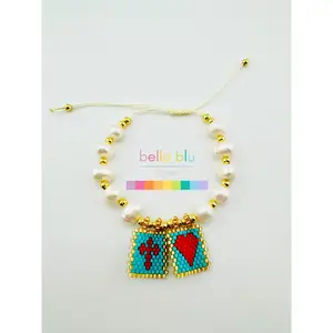 Monica fresh water pearl bracelet in 18k gold filled