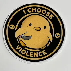 2 Pack - 2.5 x 2.5 Circle “I Choose Violence” Vinyl Decal Decor Decorative Sticker Waterproof