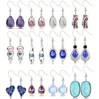 12 Pairs Retro Earrings Set