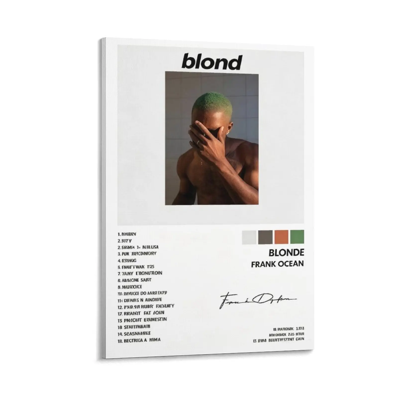 Frank poster, Ocean Blonde album canvas oil painting wall art poster, image printing, living room wall decoration, home poster.