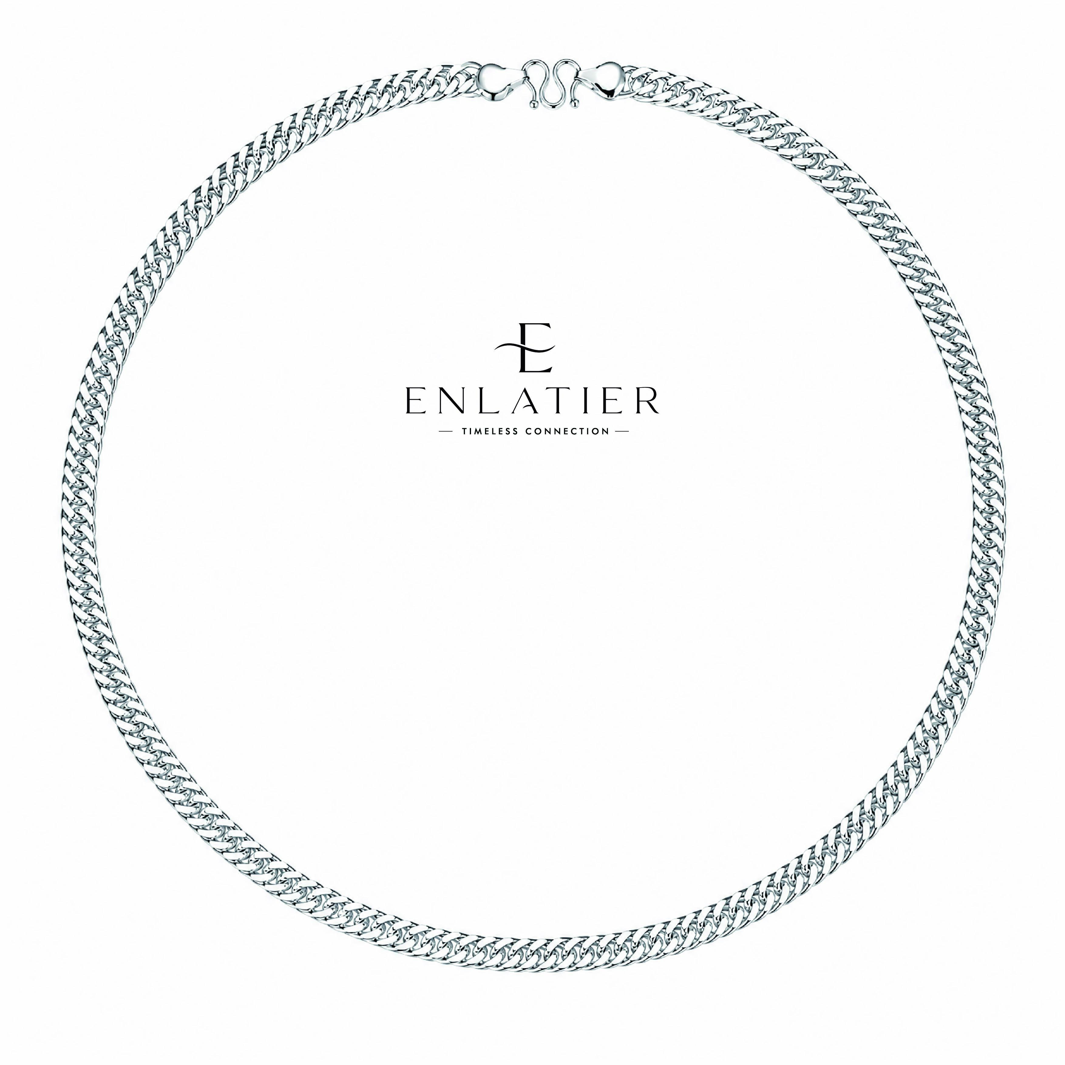 Classic Cuban Link Chain Necklace 23.6 In Silver-Plated Stainless Steel Unisex Hip Hop Streetwear Silver Tone Flat Curb Link Lobster Clasp Daily Wear Layering Stacking Fashion Jewelry Gift