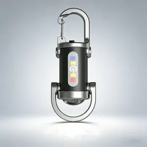 RENZEC 2-in-1 Keychain Work Light | Portable LED Flashlight & Emergency Power Bank | USB-C Rechargeable, Magnetic Charging, Waterproof for Camping, Hiking & Daily Carry