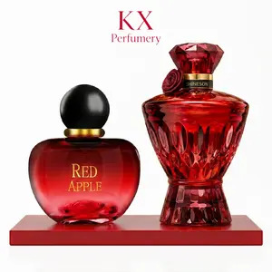 Red Perfume Gift Set for Women, Luxury 2-Piece Eau de Parfum Bundle, Ruby Red & Red Apple Fragrances, Long-Lasting Floral Fruity Scents, Gift for Her, Valentine’s Day & Birthday Pick
