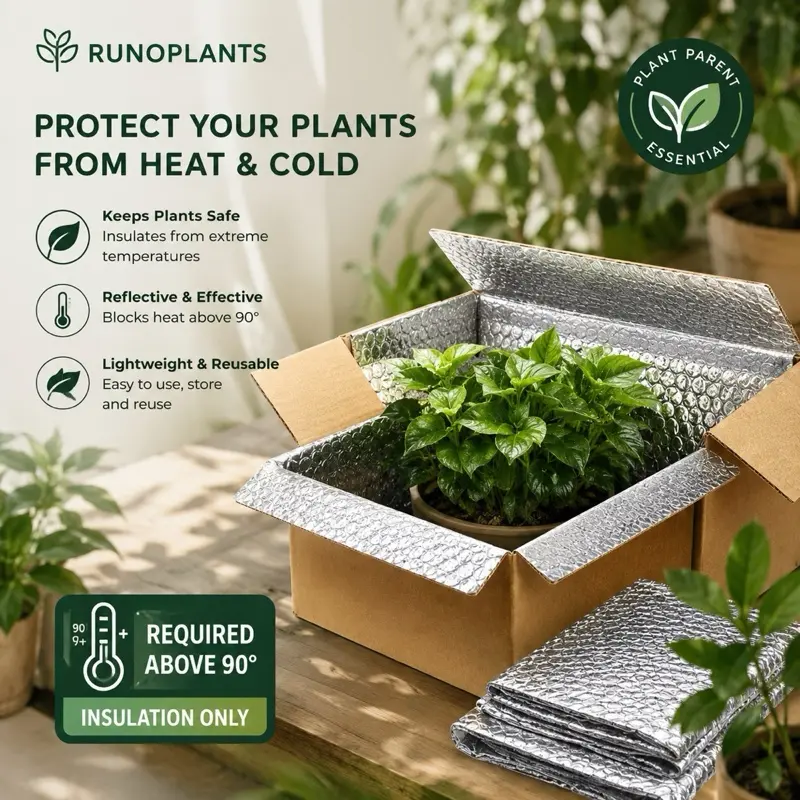 INSULATION – Summer Heat Protection Required for Temperatures Above 80°F | Plant Shipping Protection