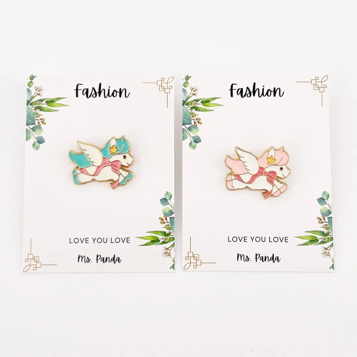 2-Pack Unicorn Enamel Pins – Pink & Green Magical Accessories for Jackets, Bags & More – Durable, Cute & Whimsical Pin Set