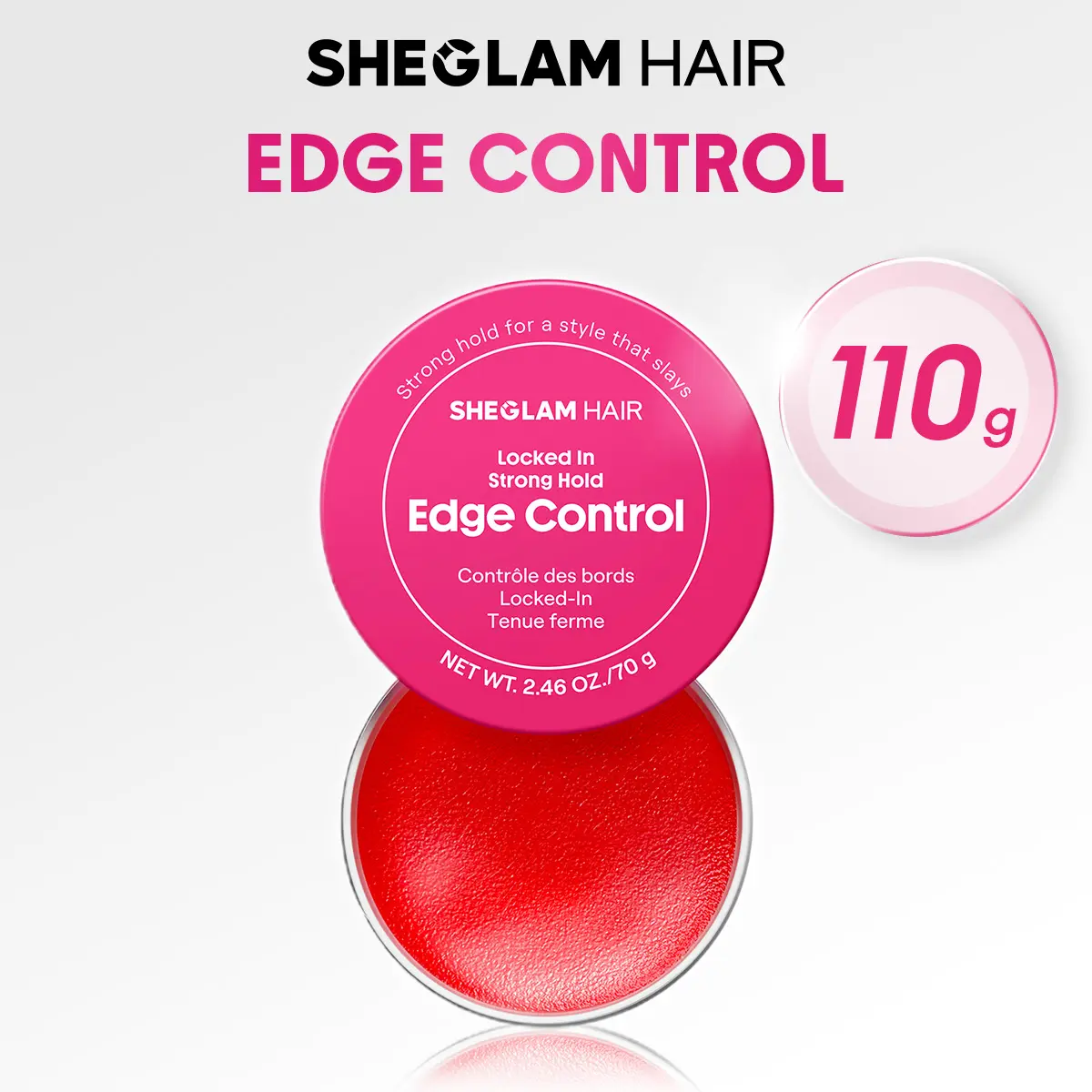 SHEGLAM HAIR Locked in Strong Hold Edge Control | Styling Gel | Water Proof | No Flaking No Whitening | Cranberry Scent | Tames Frizz Flyaways | Improves Shine&Lasting Hydration | All Hair Types #hairspray wax squishy #based hair#products #girly essential