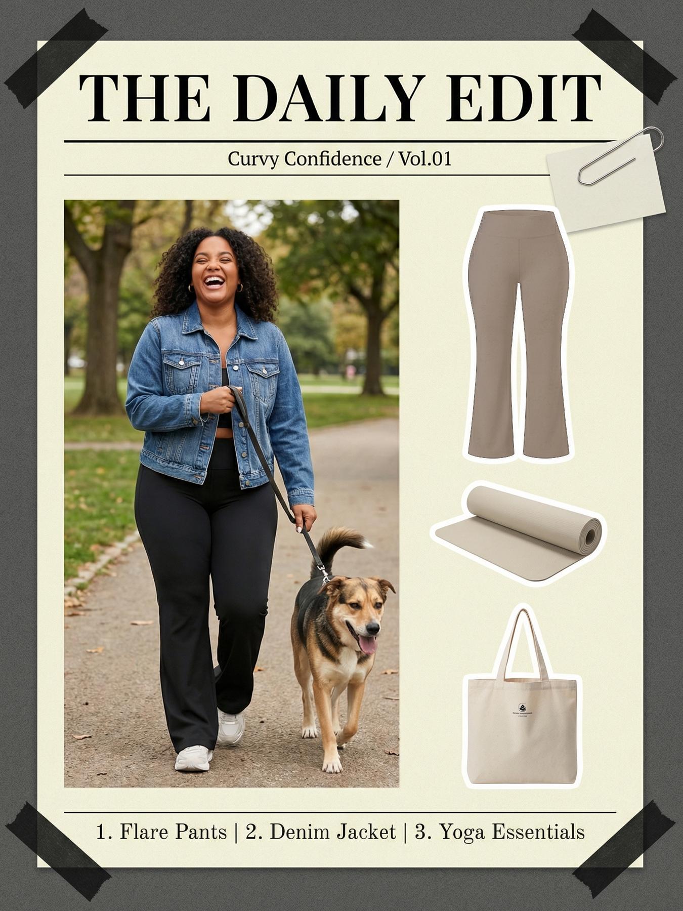 A Two-Piece Set of Breathable, Loose-Fitting, Straight-Leg Pants for Women, Perfect for Yoga, Walking, And Casual Outings, Featuring Side Pockets, Elegant Plus Size Stretch Straight-Leg Pants for Women - Solid Color, High Waist, Comfort Fit for Spring