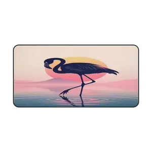Flamingo Sunset Water Mouse Pad Gamer Computer Accessories Keyboard Table Mat Black Mousepad Company Gaming Laptop Desk Accessory