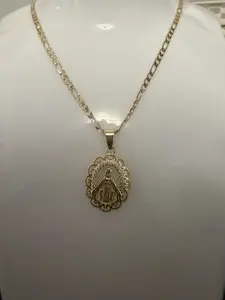 Cadena y Dije La Milagrosa Virgin Mary Pendant Necklace for Women