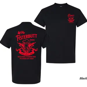 Willy Fisterbutt BBQ T-Shirt, Funny Pork Butt Graphic Tee, Unisex Cotton Shirt for Grill Lovers, Backyard Barbecue Top, Summer Cookout Style