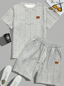 Summer Men's Short Sleeve T-Shirt and Shorts Set, Soft and Comfortable, Ideal for Daily Casual Wear and Beach Parties