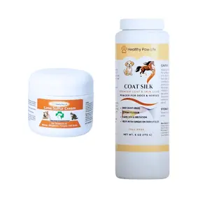 Essential Pet Care: Lime Sulfur Cream & Coat Silk Powder for Healthy Skin & Shiny Fur
