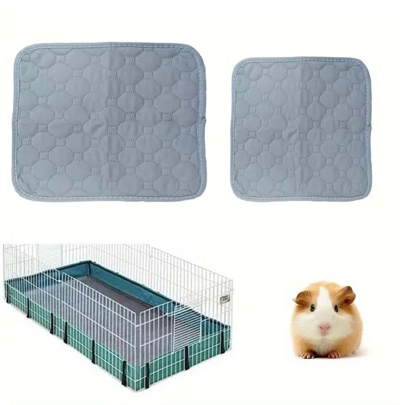 Guinea Pig Cage Pad, Washable Reusable Non-Slip Guinea Pig Bedding, Quick Super Absorbent Mat for Small Animals, Rabbits, Hamsters, Mice, Guinea Pig Cage Accessories