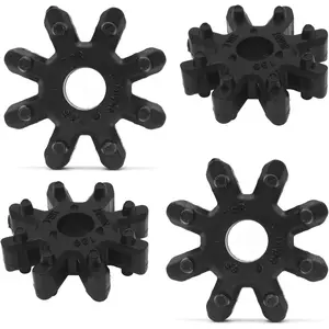 4-Pack Flexible Steering Coupler Replacement, 56315-2K000FFF Nylon Pad Plastic Rubber Wheel, Steering Coupling Steering Column Motor Compatible with Hyundai and Kia (Black)