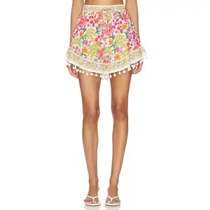 FARM Rio Banana Flowers Shorts in Off White