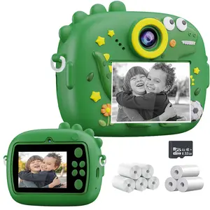 Kids Camera Instant Print, 1080P Uhd Video Camera with Anime Filters, Portable Toy Birthday Gift for Kids, Batteries Included
