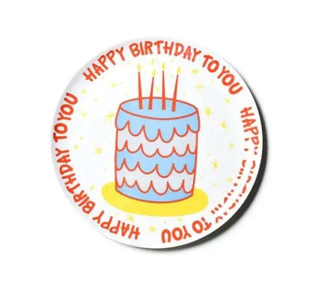 Happy Birthday Melamine Dinner Plate