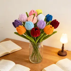 Simulated tulip twisting stick Valentine's Day birthday gift single flower home decoration item simulated flower