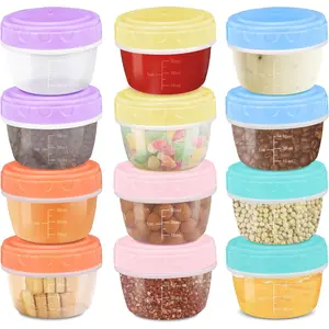 12 Pack Salad Dressing Container Go, 2oz Condiment Containers with Lids, Leakproof Sauce Containers for Lunch Box, Reusable Dipping Sauce Cups for Bento Box