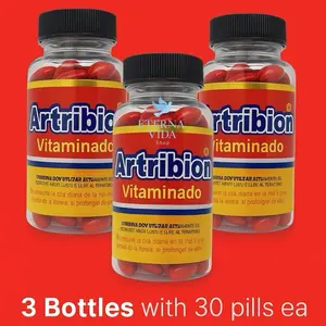 ARTRIBION Vitaminado 3 Bottles of 30 Pastillas Each Total 90 Pastillas for Daily Health Support
