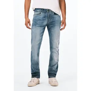 Slim Ash Men's Jeans in Authentic and Sanded Blue - BM22604