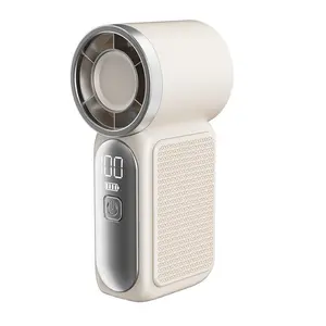 Portable Handheld Turbo Fan Strong Airflow USB Rechargeable Mini Pocket Fan with Adjustable Lanyard for Outdoor Travel Gifts for Women & Men Travel Beach Summer Must-Have