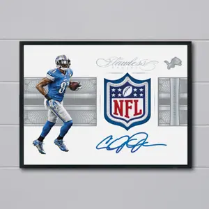Flawless 2016 Calvin Johnson 12x17 Poster Detroit Lions