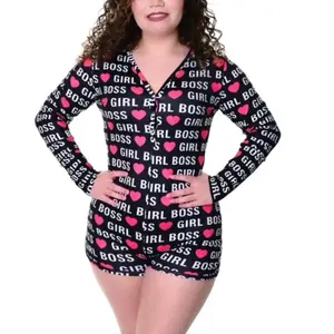 Girl boss onesie Cotton Comfort Comfortable Soft Spandex Stretchy Womenswear Breathable prettygirlloungeset