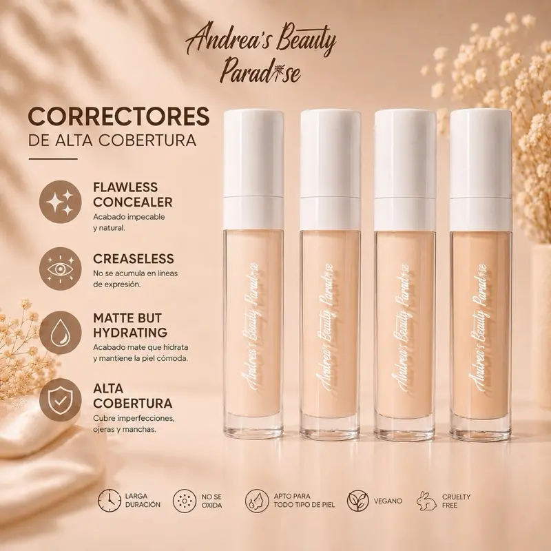 Flawless High Coverage Concealer, Creaseless Matte Hydrating