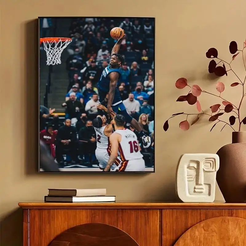 Athlete Anthony Edwards Minnesota Timberwolves Team Wall Art Poster