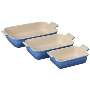 Le Creuset Heritage Rectangular Baking Dishes (Set of 3) | Marseille Blue