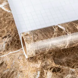 Dark Brown Marble Paper Thick Glossy Countertop Contact Paper for Kitchen Bathroom Self Adhesive  Granite Wallpaper Stick and Peel Counter Top Laminant Marble Vinyl Countertop Wrap
