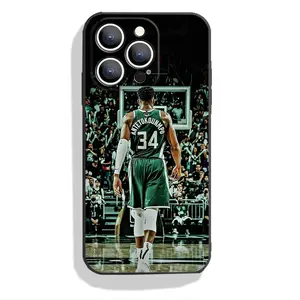 Antetokounmpo Phone Case Black IPhone 17 16 15 14 13 12 11 Pro Max Plus Air Soft Silicone TPU Shockproof Anti Drop Protector Anti-Fall Cases Shell Basketball