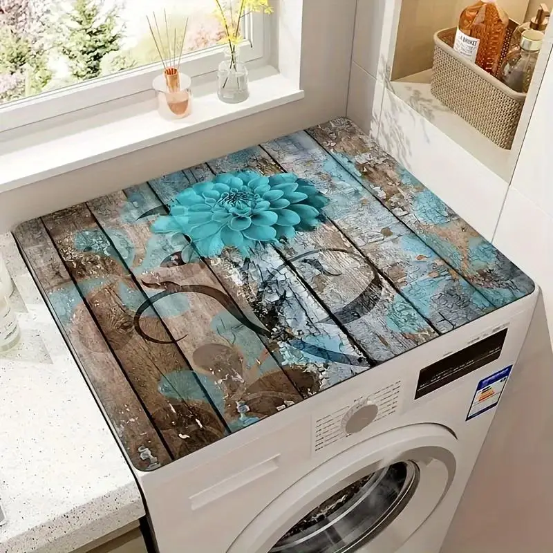 Washing Machine & Microwave Dust Pad, Farmhouse Style Washing Machine Top Mat, Water Absorbent & Quick Drying Refrigerator Pad, Halloween Decor