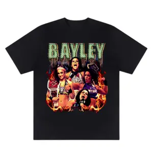 BAYLEY Wrestling Superstars Unisex T-Shirt - Heavy Cotton Quality for Fans, Perfect Gift for Men and Women, Comfortable and Stylish Fan Apparel