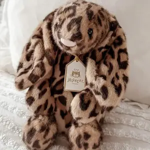 Jellycat Cobblehop Bunny Ruby Leopard Plush with Dust Bag, Rare Spotted Bunny Stuffed Animal, Collector Gift, NWT US Stock