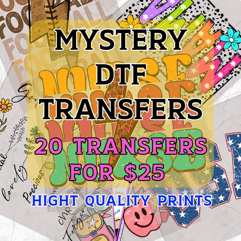 DTF Transfer Assortment Pack - 20 High-Quality Full-Color DTF Transfer Pattern Flat Sheets, Youth DIY Craft Supplies Kit