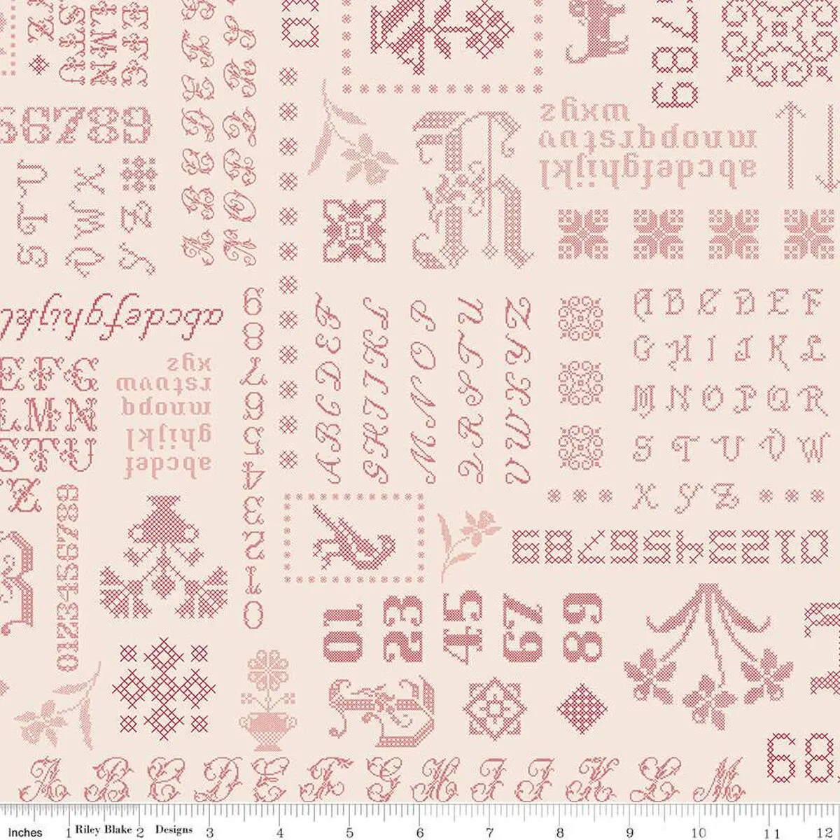 Fabric Riley Blake Red Sampler Piece & Plenty by the Quarter Yard C15872-RED