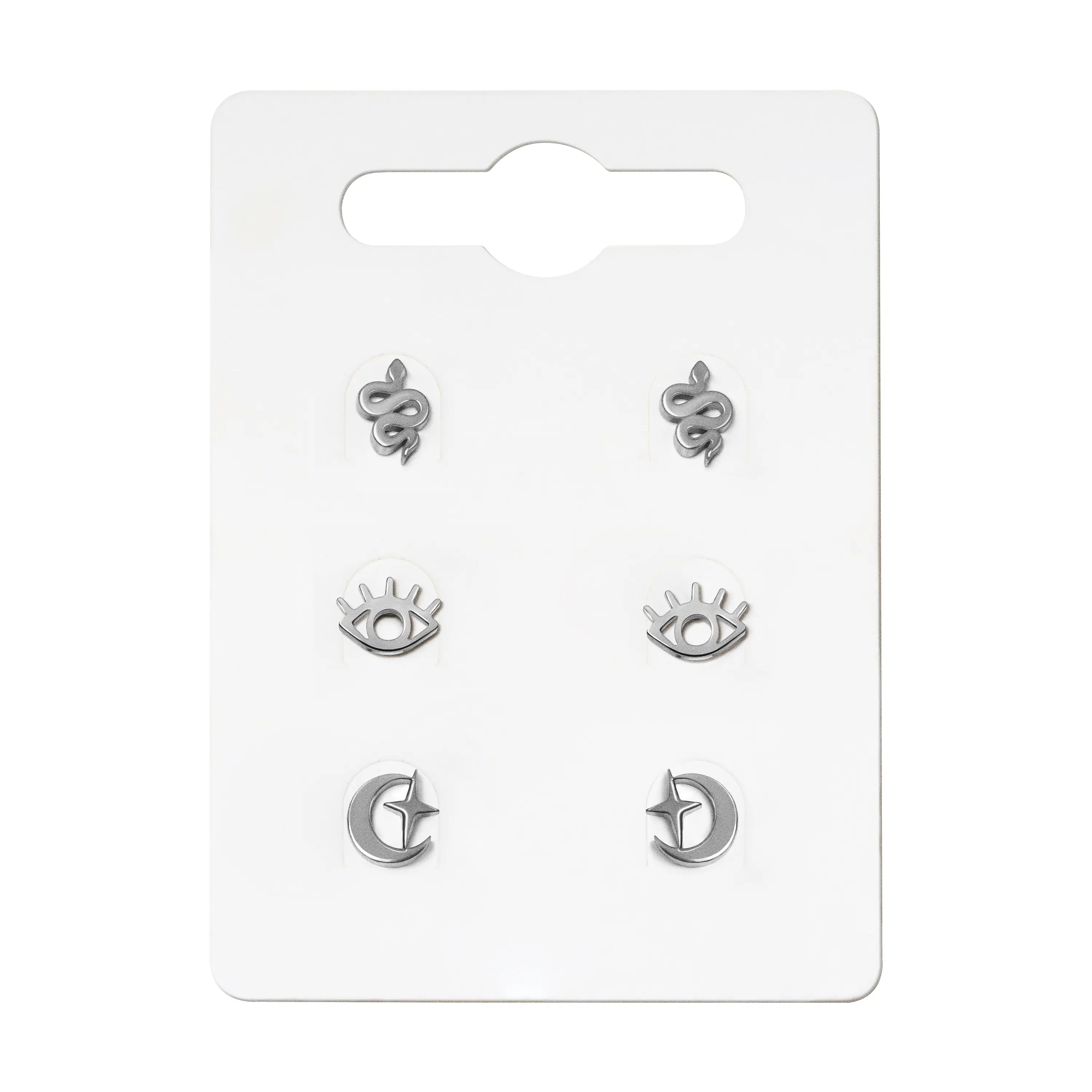 Alivia & Danny Exclusive Aura Stud Earrings Set in Silver or Gold - 3 Pack