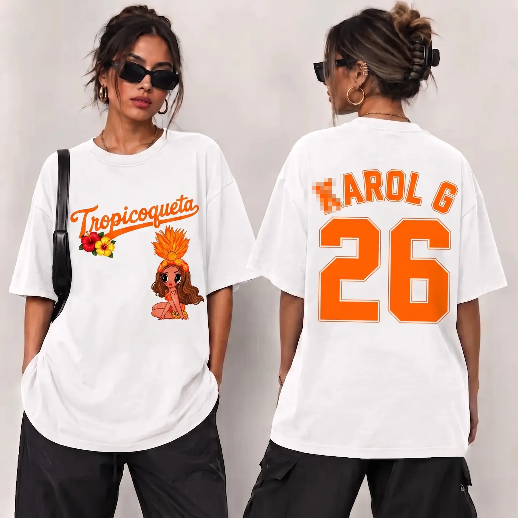 [Free Ship] Tropitour 2026 World Tour T-Shirt, Tropicoqueta Concert Merch, La Bichota Graphic Tee, Latin Reggaeton Music Shirt, Retro Tour Dates Apparel