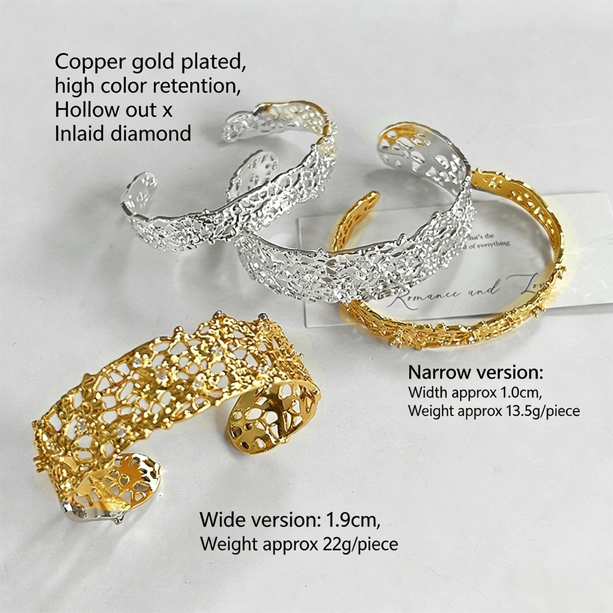 YEAHLOVE Vintage Woven Open Cuff Statement Bangle | Retro Luxury Jewelry for Everyday Wear, Gifting & Good Fortune